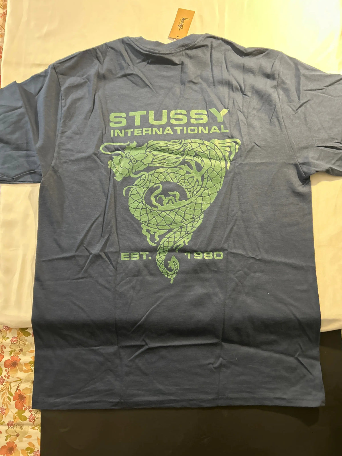 Stussy Dragon Tee Navy Large
