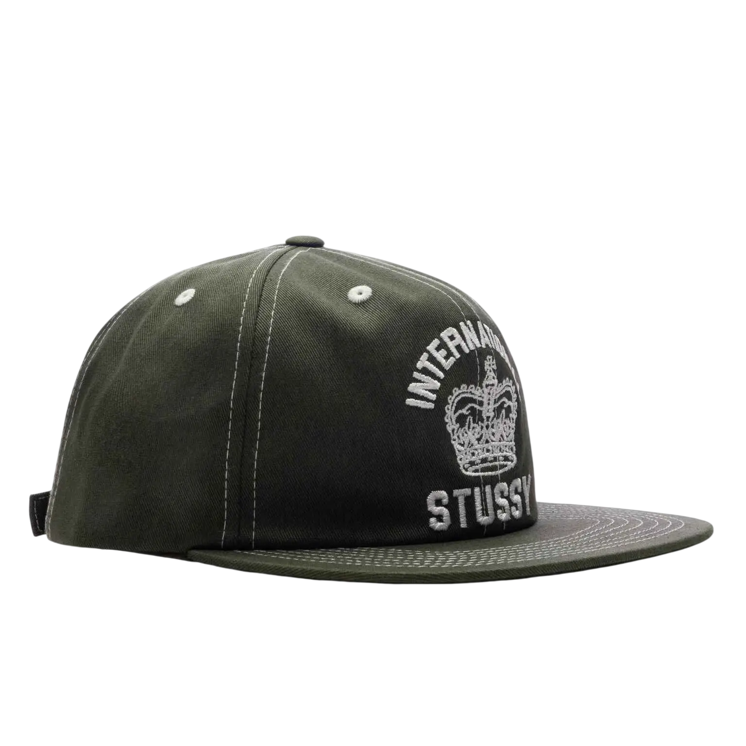 Stussy International Crown Strapback Hat Dark Olive - One size