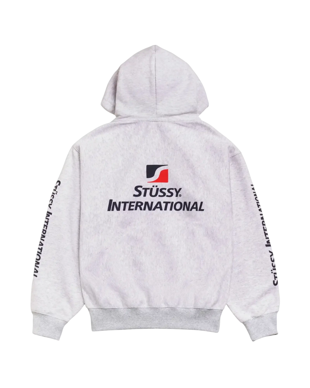 Stussy International Zip Up Hoodie Ash - M