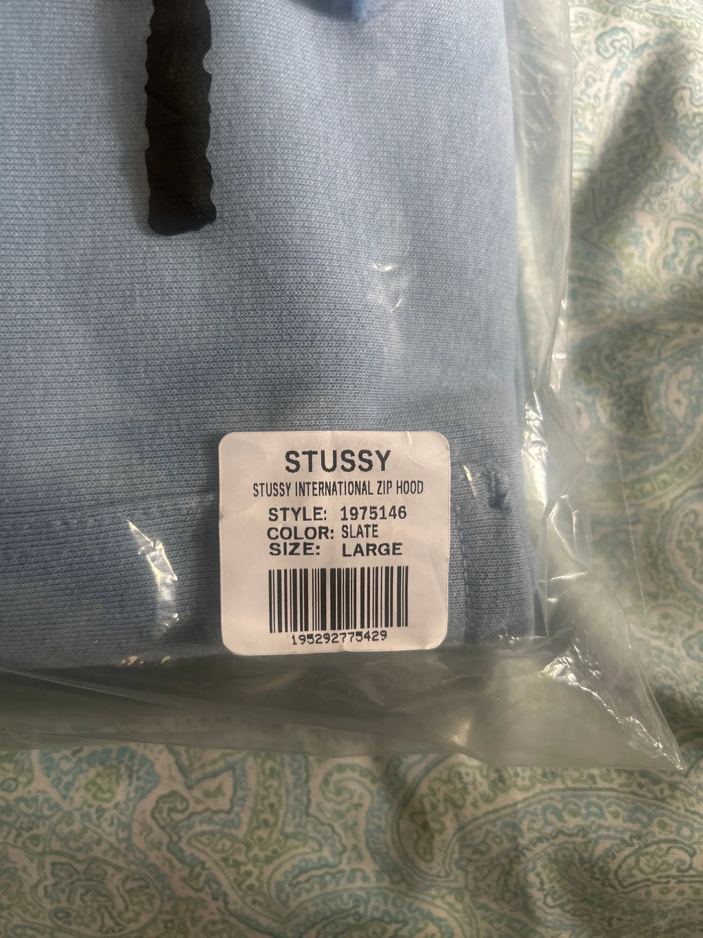 Stussy International Zip-Up Hoodie Slate Large