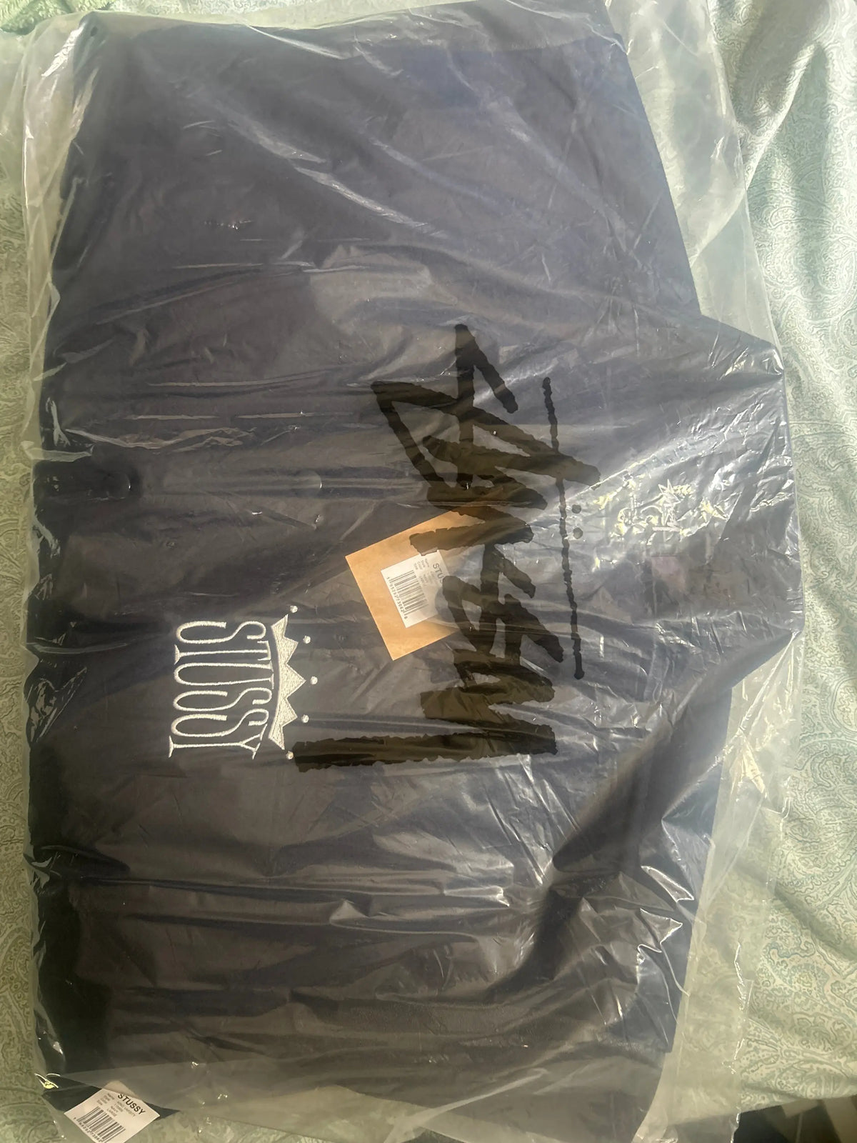 Stussy King Varsity Jacket Navy Large