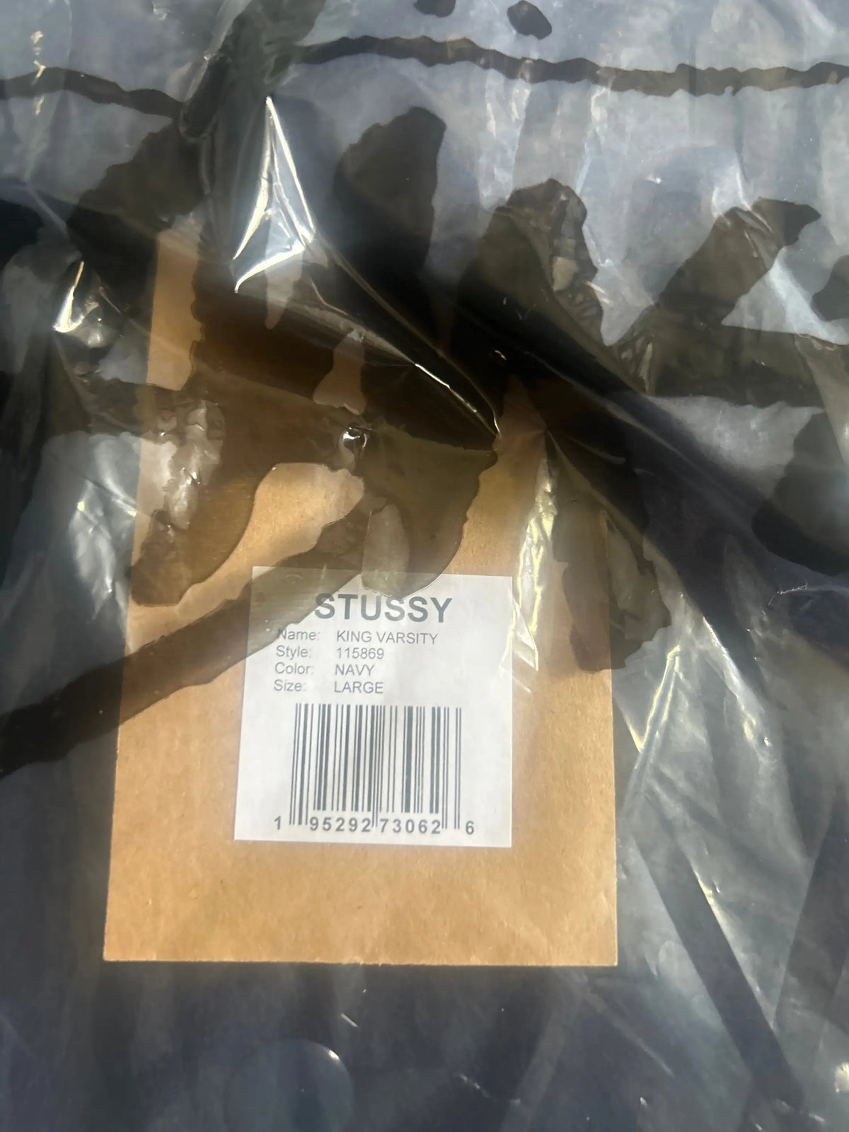 Stussy King Varsity Jacket Navy Large