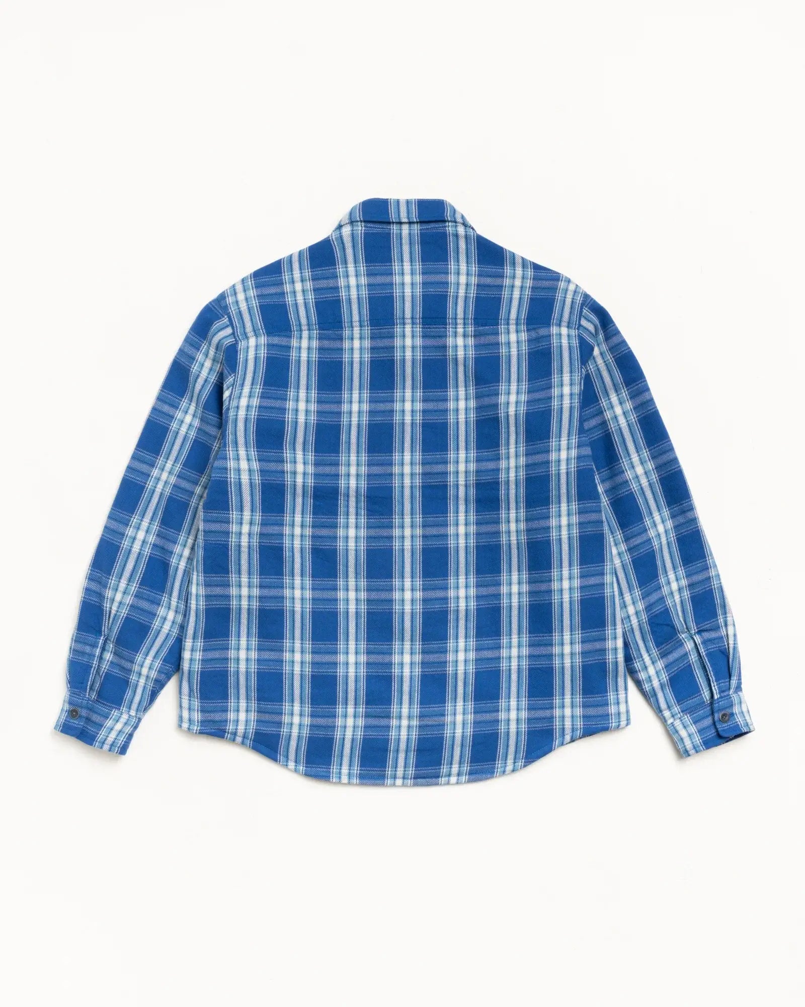 Stussy Lau Plaid Shirt Jacket Blue - M - Shirts