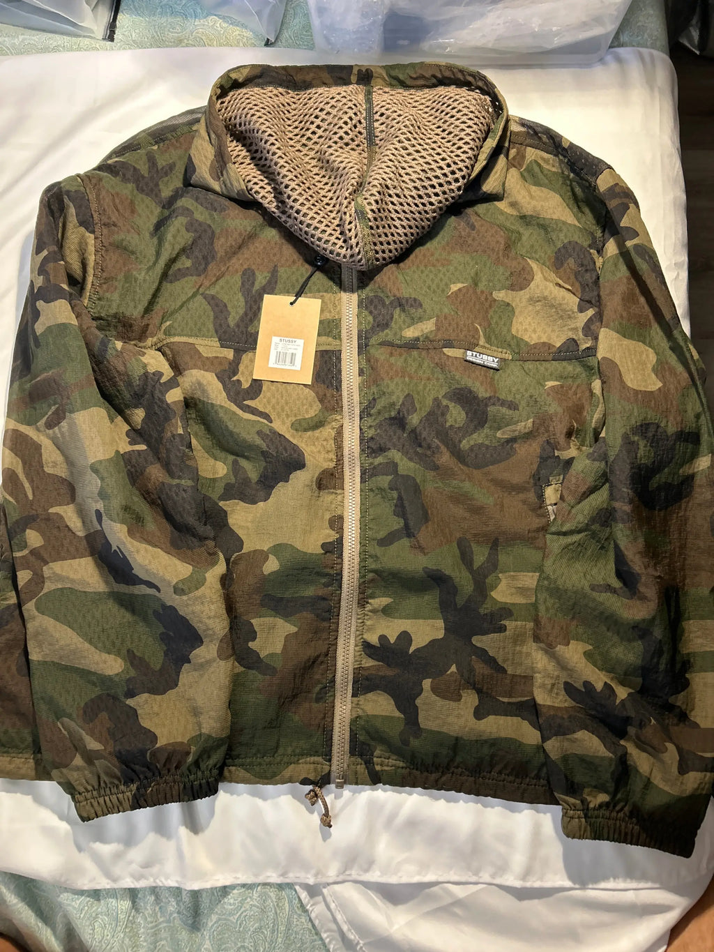 Stussy Layered Mesh Reversible Hoodie Camo X-Large