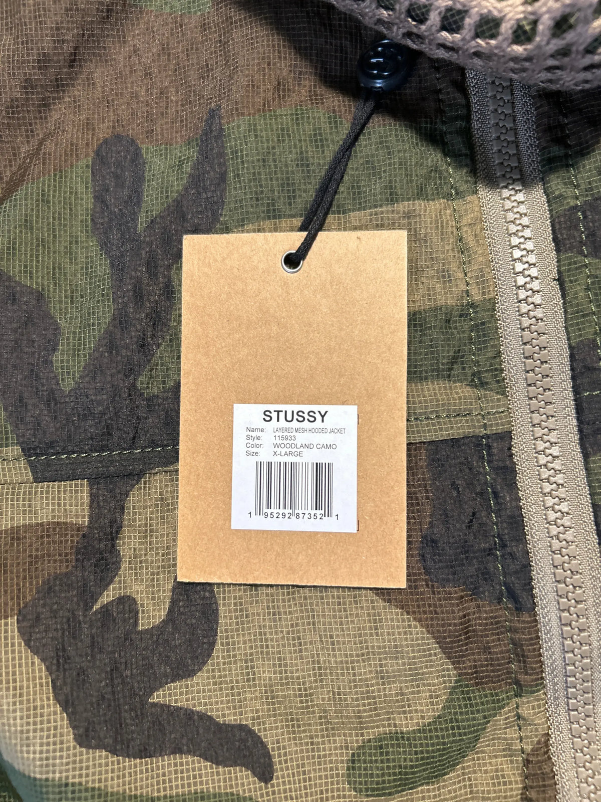 Stussy Layered Mesh Reversible Hoodie Camo X-Large