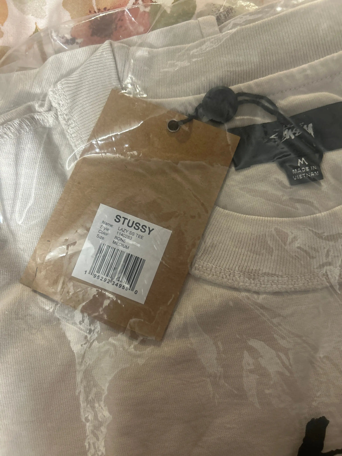 Stussy Lazy Pigment Dyed Tee Bone Medium