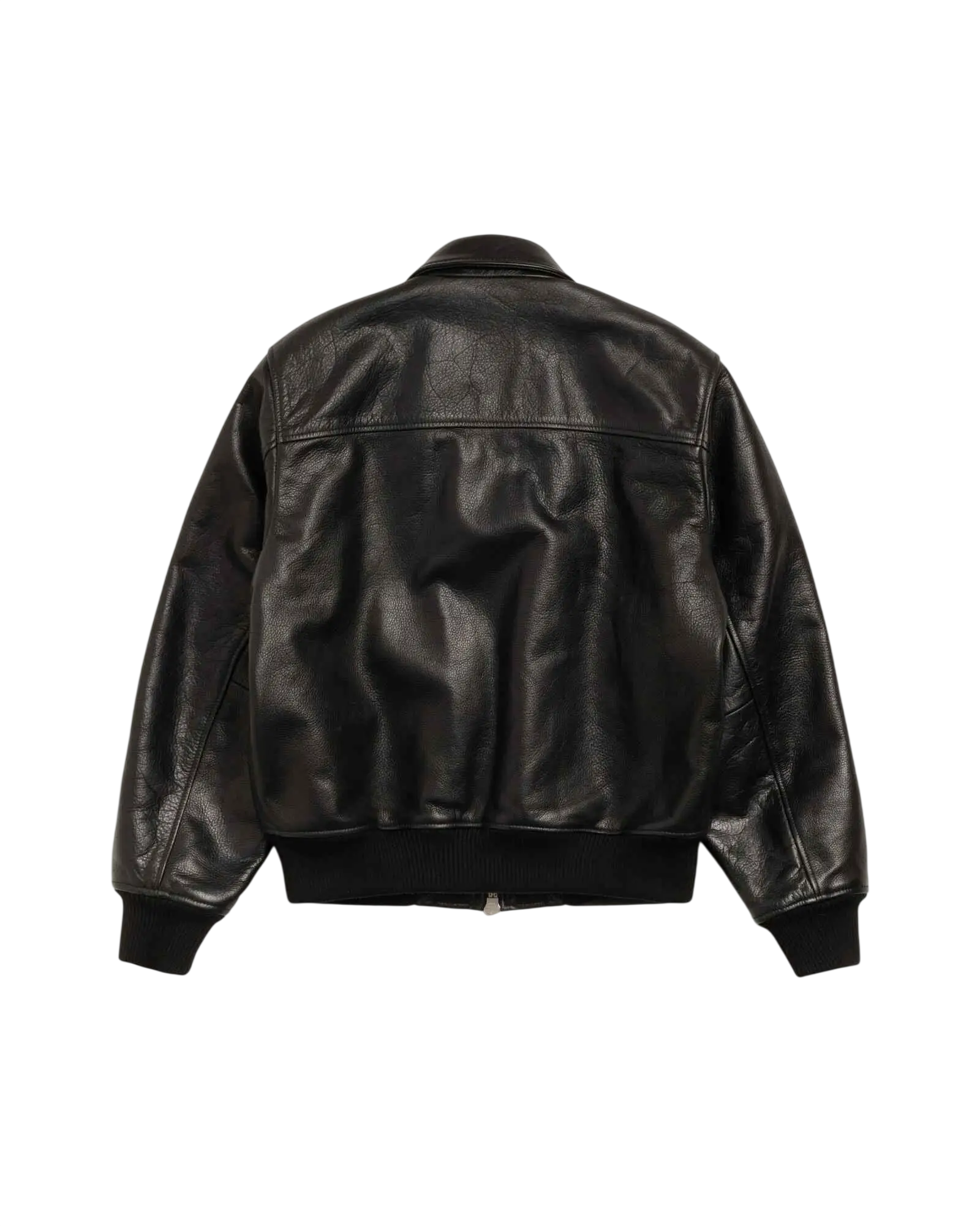 Stussy Leather Flight Jacket Black - M