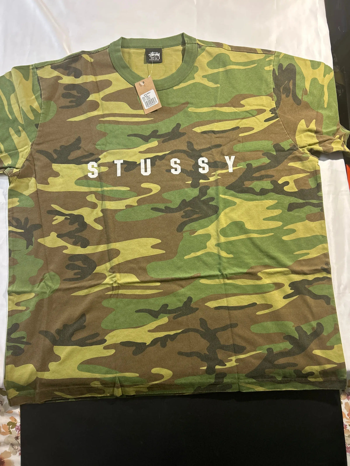 Stussy Lens Tee Camo Large
