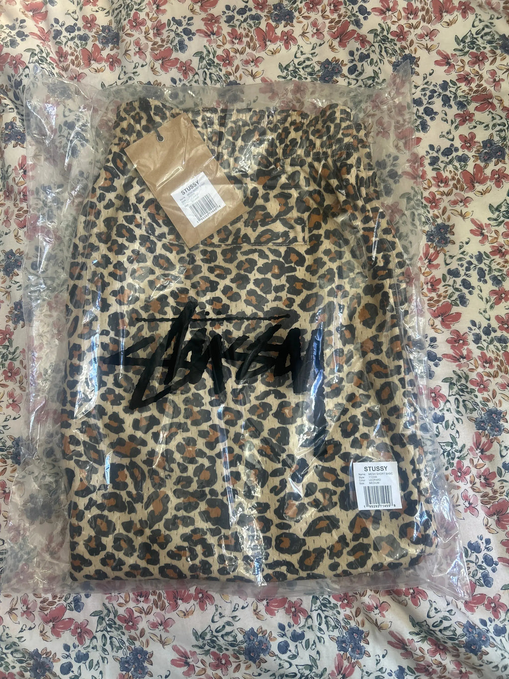 Stussy Leopard Mesh Shorts Medium