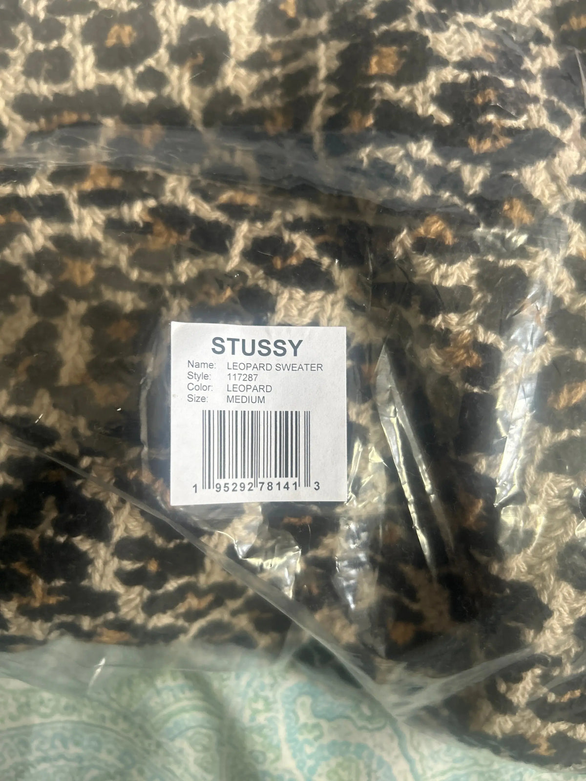 Stussy Leopard Sweater Medium