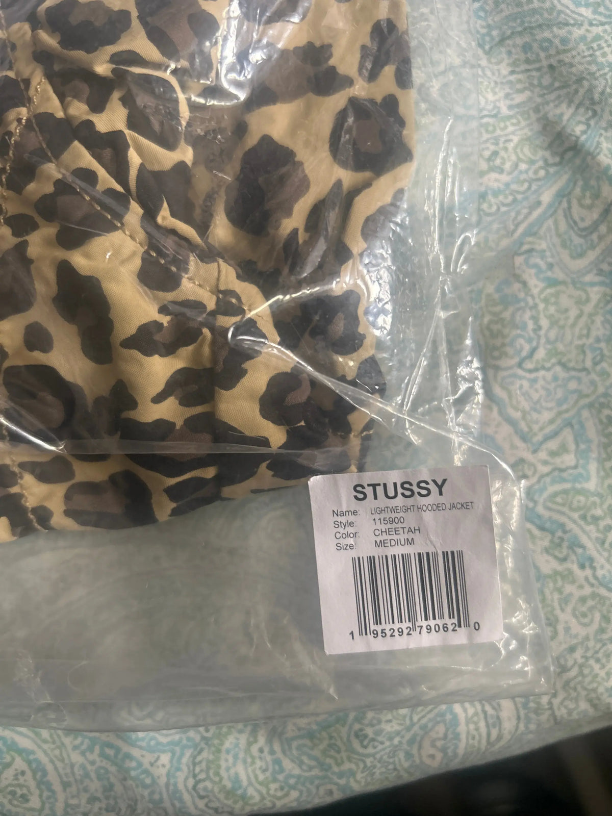 Stussy Lightweight Hooded Jacket Cheetah Medium