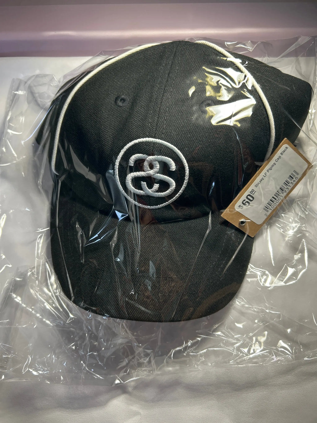 Stussy Low Profile Piping Cap Black
