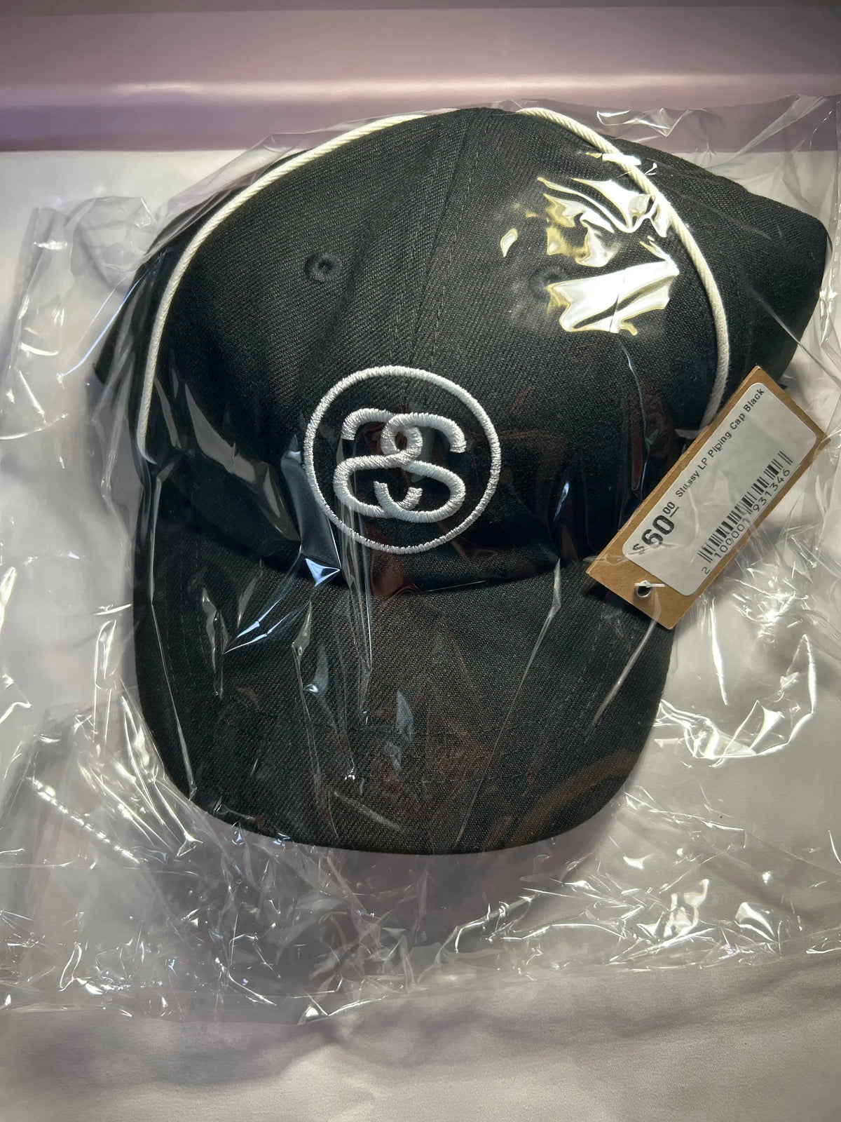 Stussy Low Profile Piping Cap Black