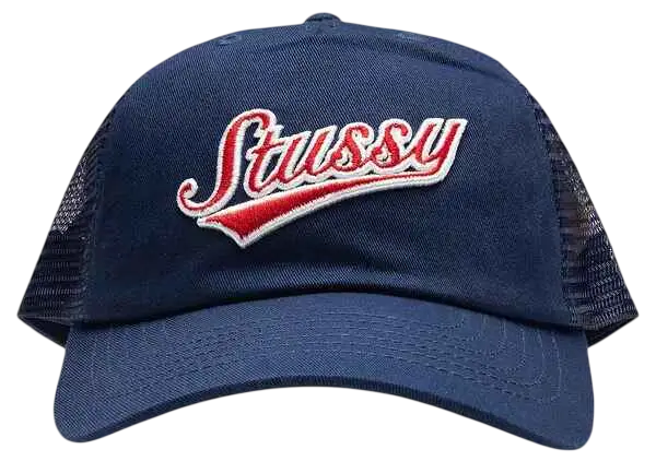 Stussy LP Trucker Athletic Cap Light Navy - One size