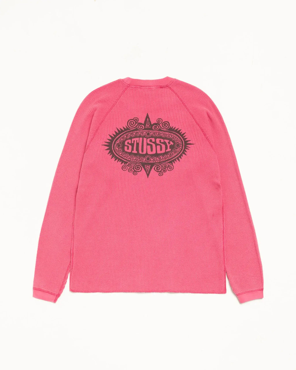 Stussy Mantra Raglan Thermal Pink - Crewnecks