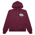 Stussy Mantra Zip Up Hoodie Burgundy - M