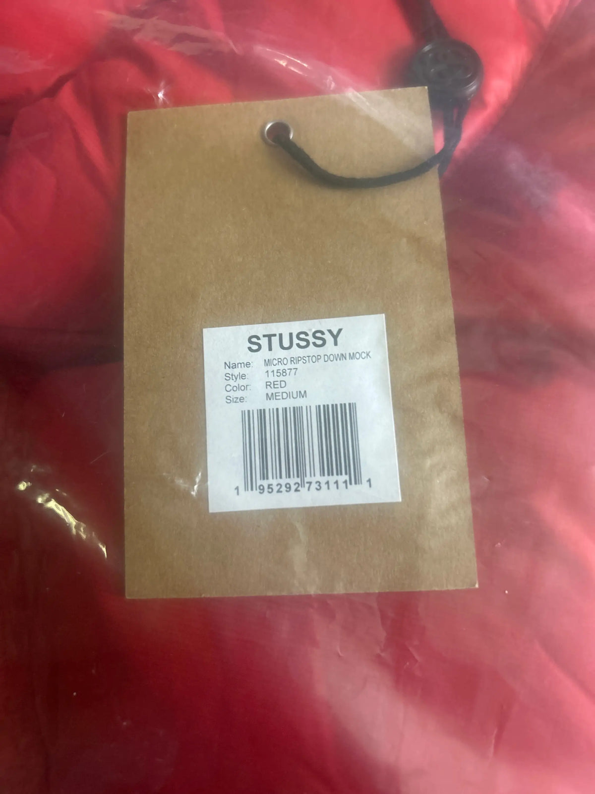 Stussy Micro Ripstop Down Jacket Red