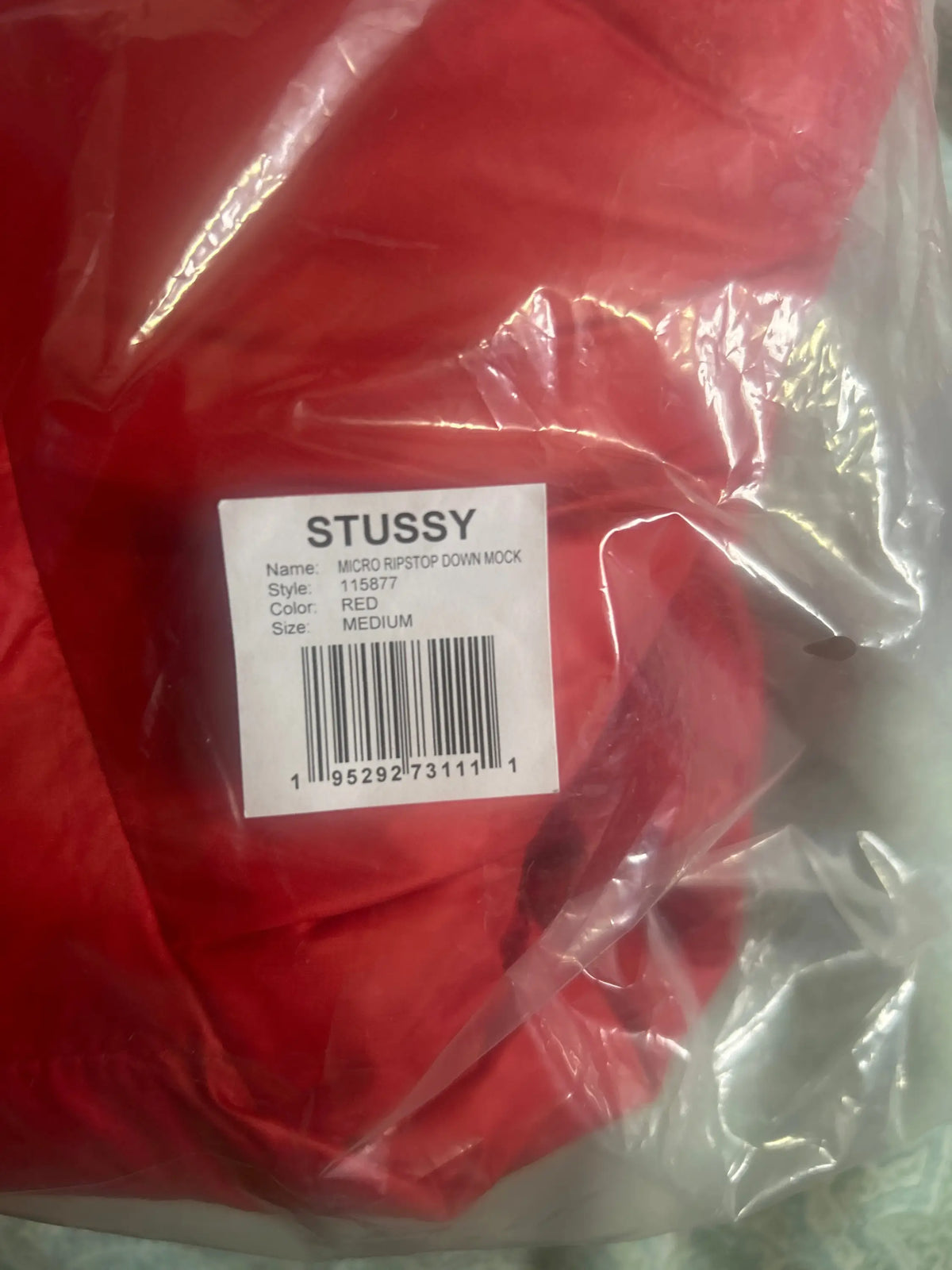 Stussy Micro Ripstop Down Jacket Red