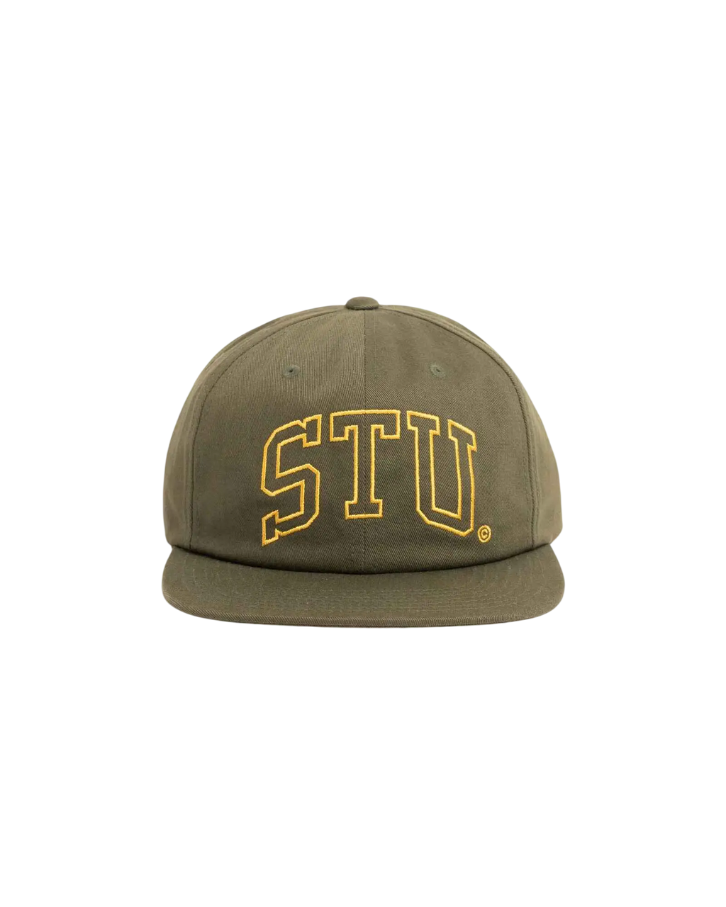 Stussy Mid Depth Arch Strapback Hat Olive - One size
