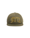 Stussy Mid Depth Arch Strapback Hat Olive - One size