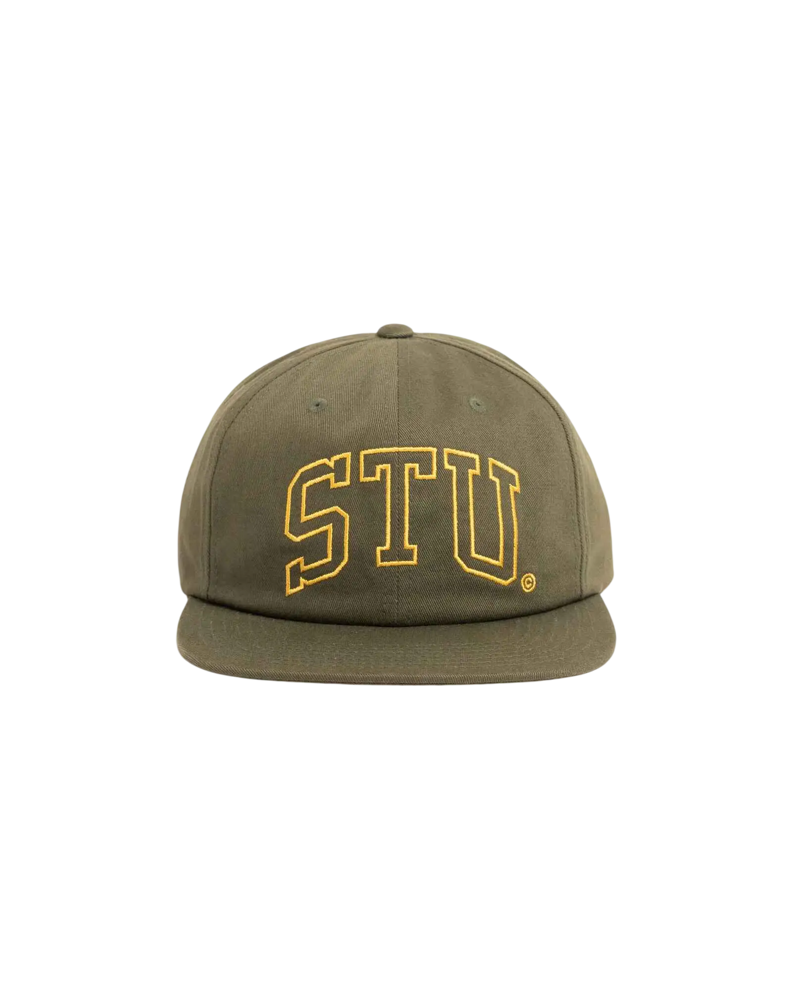 Stussy Mid Depth Arch Strapback Hat Olive - One size