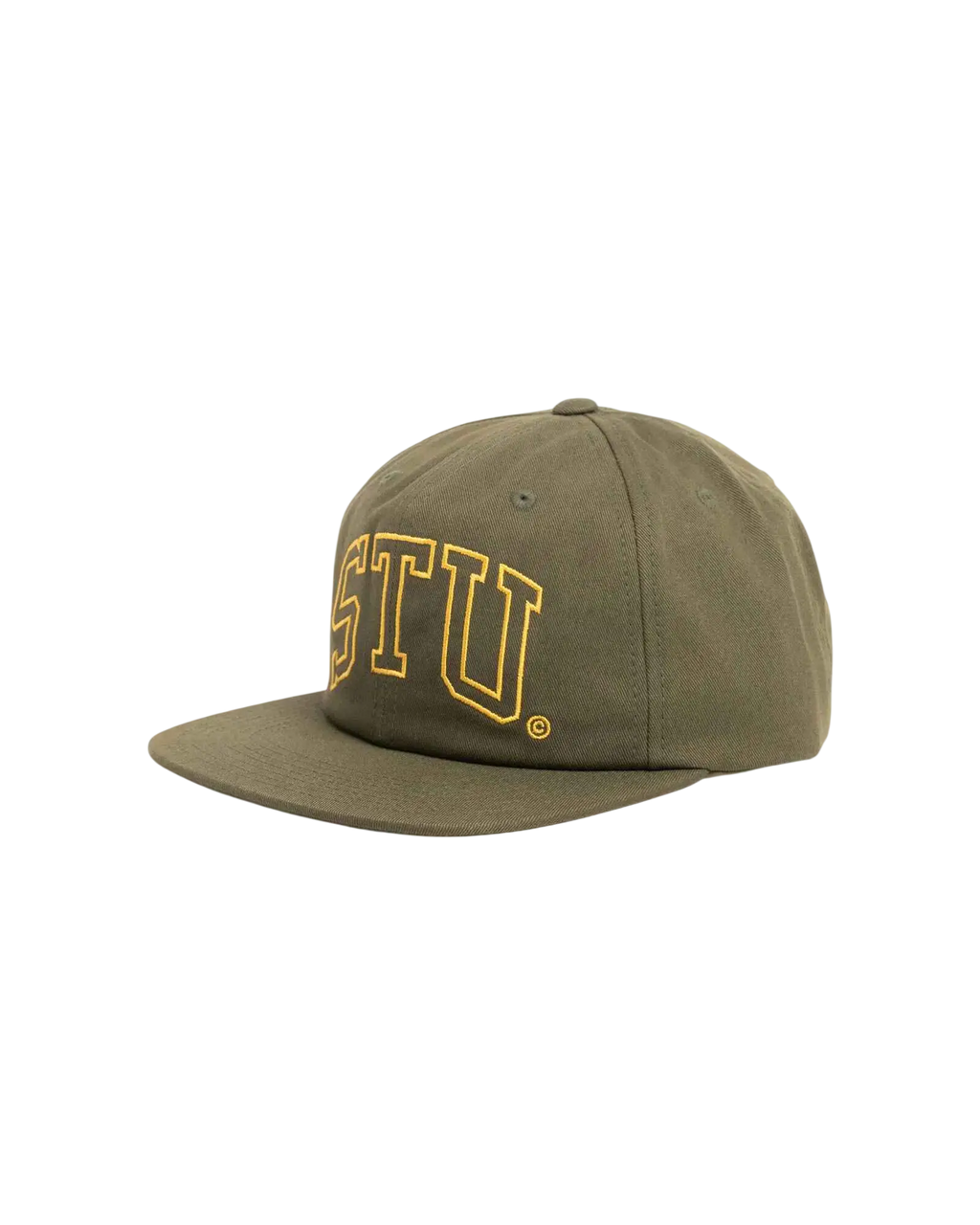 Stussy Mid Depth Arch Strapback Hat Olive - One size