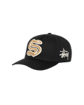 Stussy Mid Depth Gothic Chenille S Snapback Black - One size