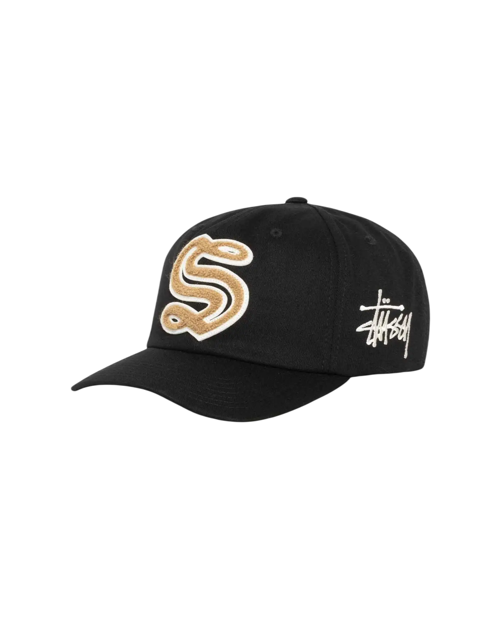 Stussy Mid Depth Gothic Chenille S Snapback Black - One size