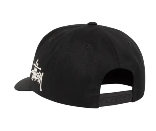 Stussy Mid Depth Gothic Chenille S Snapback Black - One size