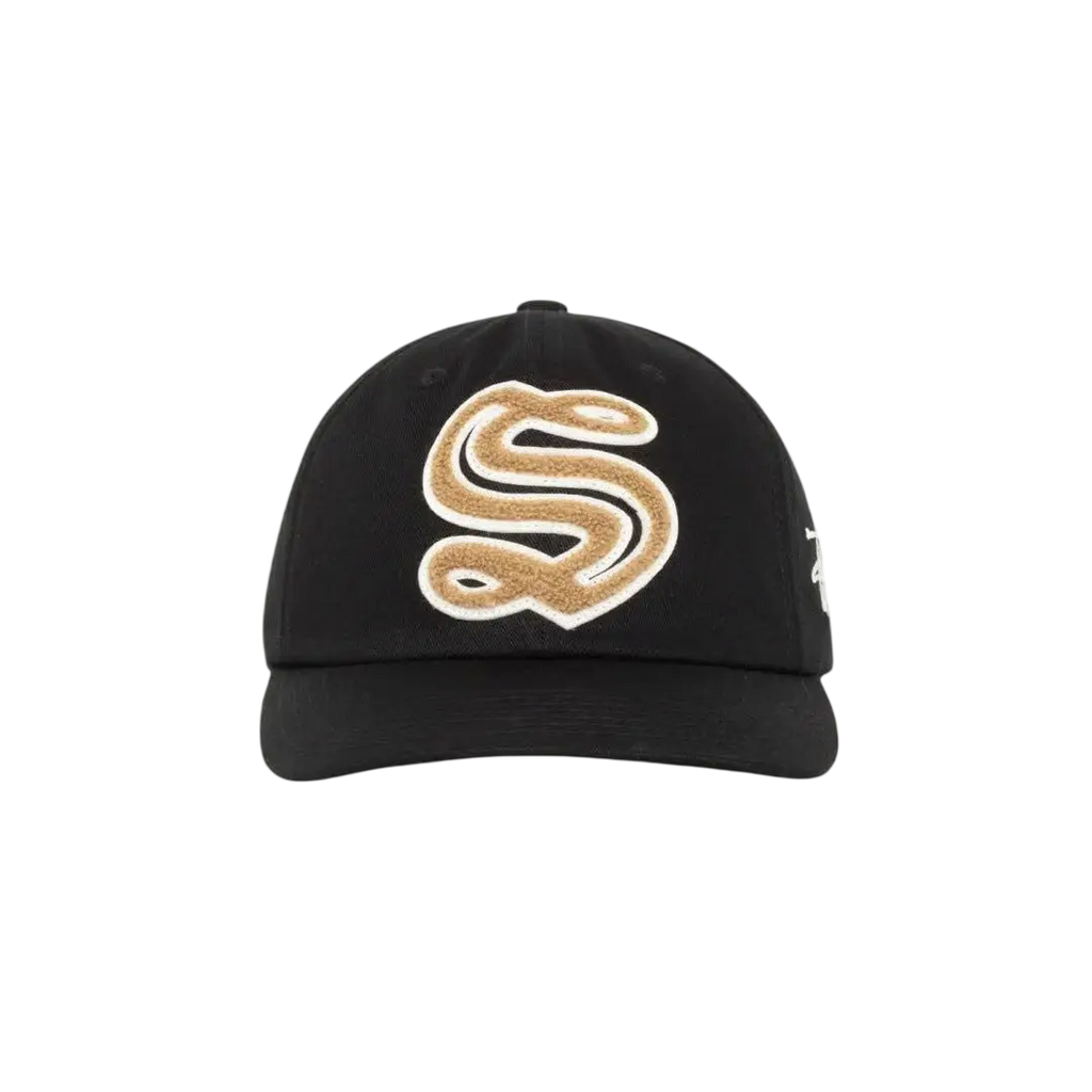 Stussy Mid Depth Gothic Chenille S Snapback Black - One size