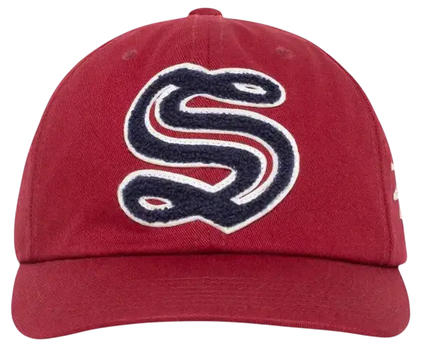 Stussy Mid Depth Gothic Chenille S Snapback Wine - One size