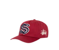 Stussy Mid Depth Gothic Chenille S Snapback Wine - One size