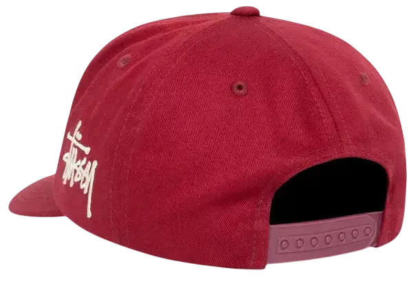 Stussy Mid Depth Gothic Chenille S Snapback Wine - One size