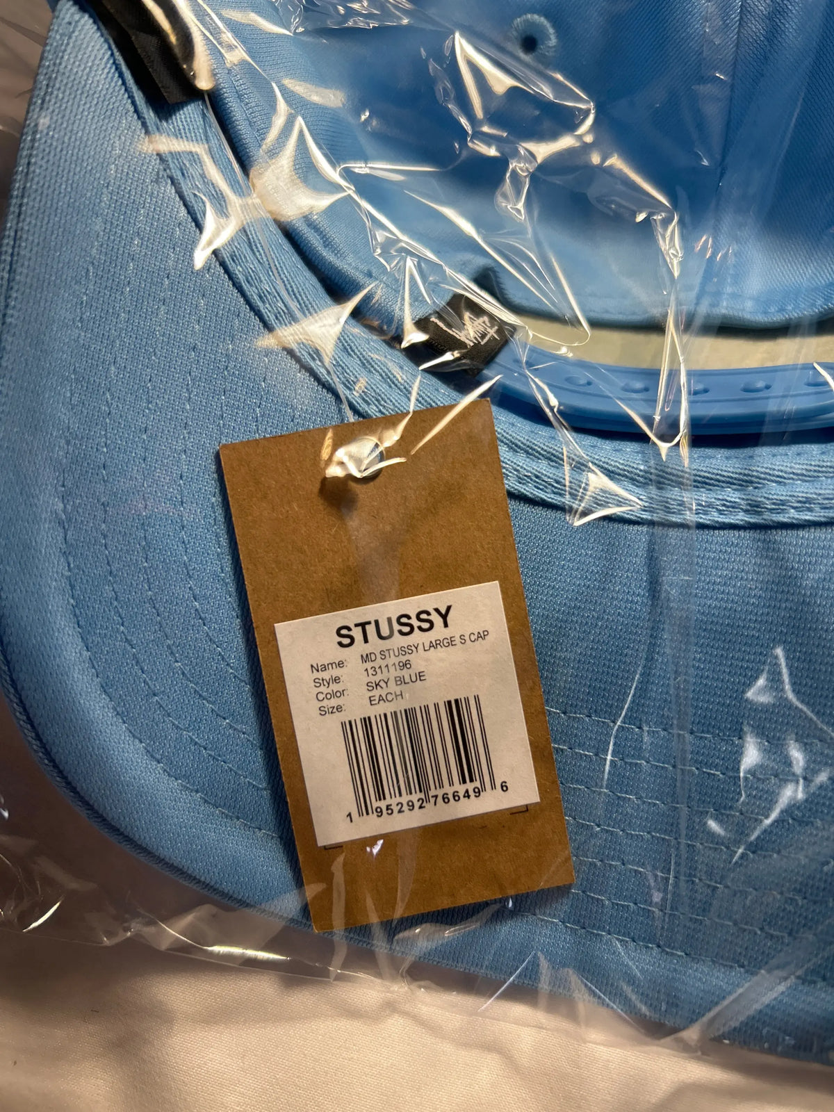 Stussy Mid-Depth large S Snapback Sky Blue