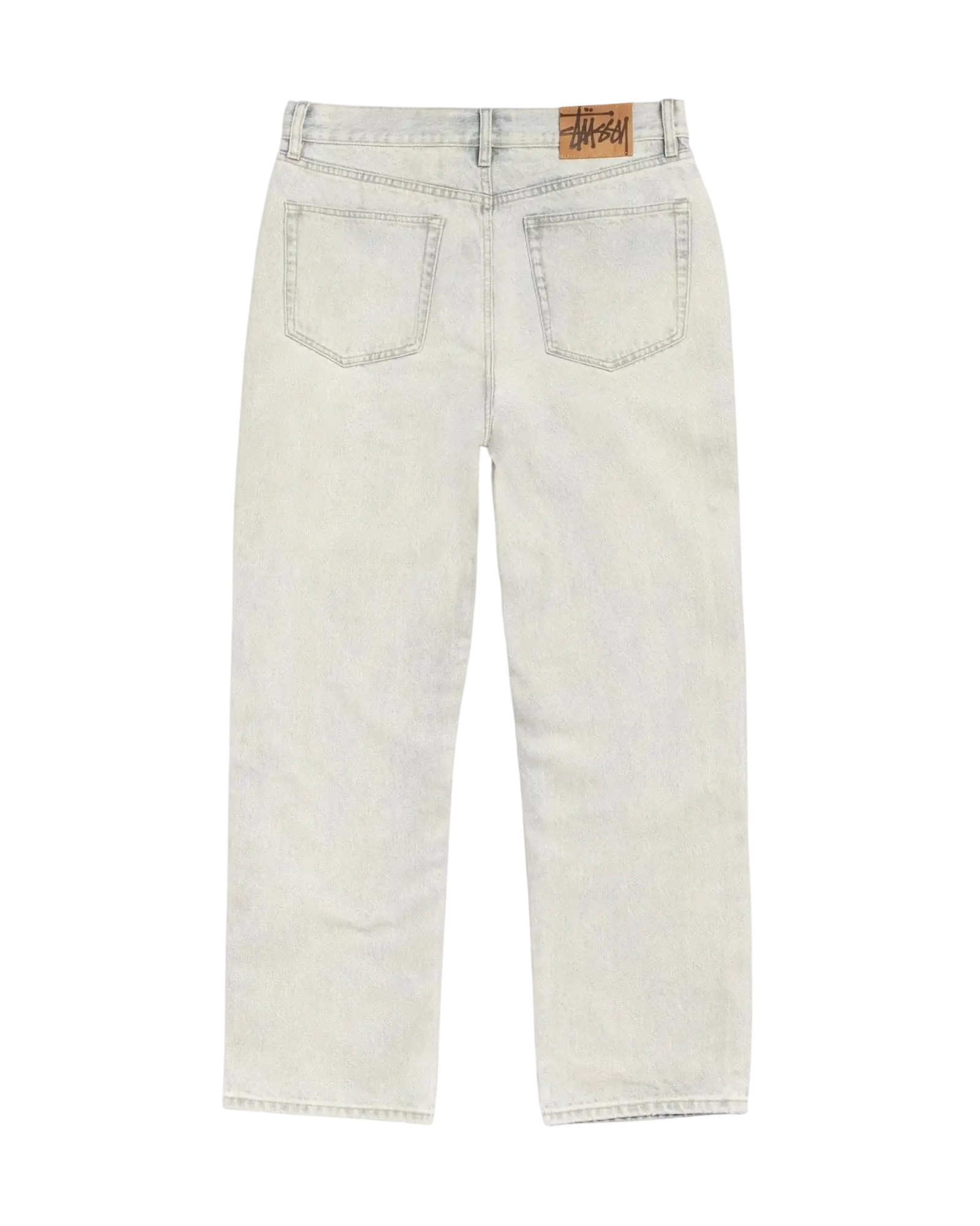 Stussy New Classic Pigment Coated Light Wash Denim Jeans - 30