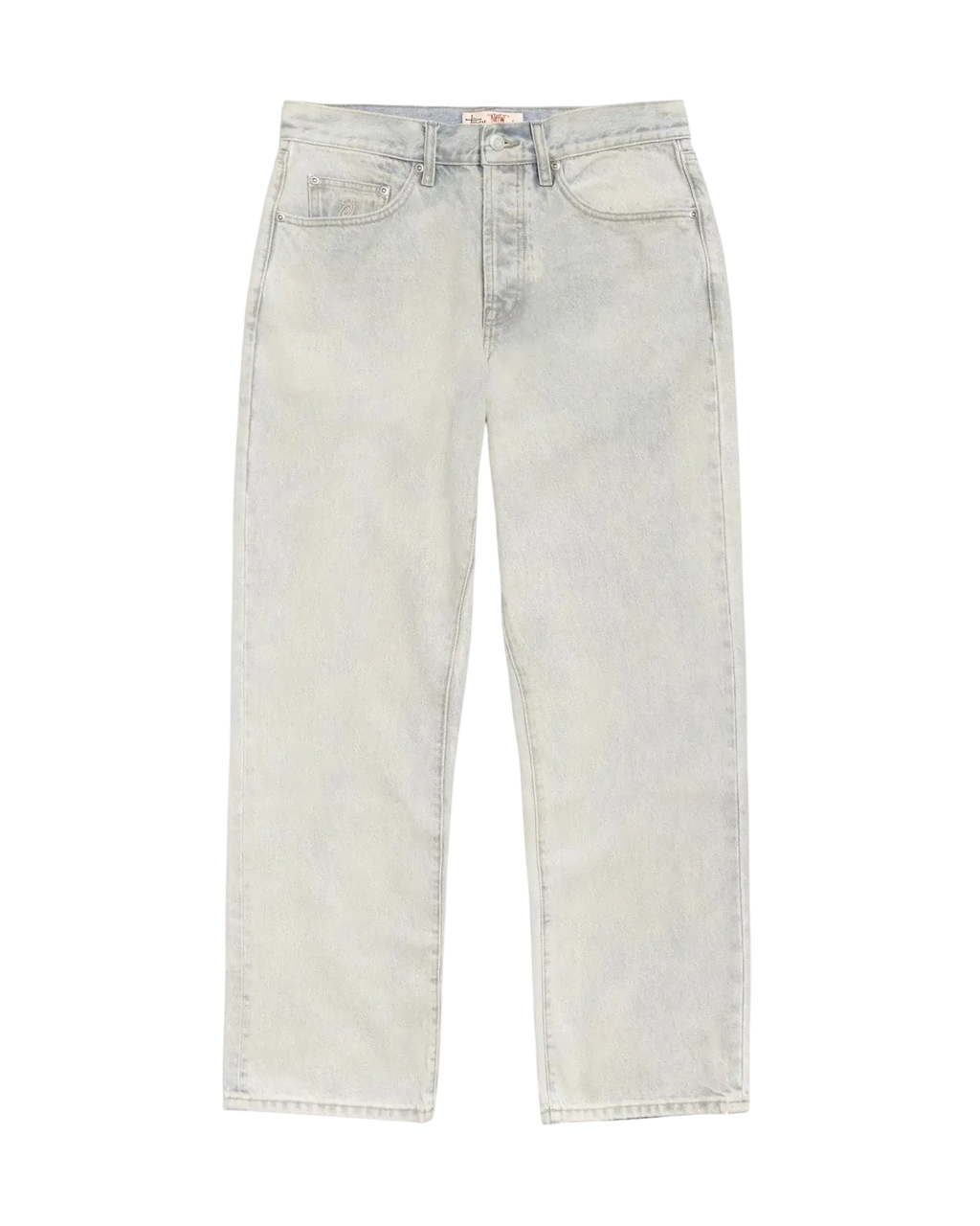 Stussy New Classic Pigment Coated Light Wash Denim Jeans - 30