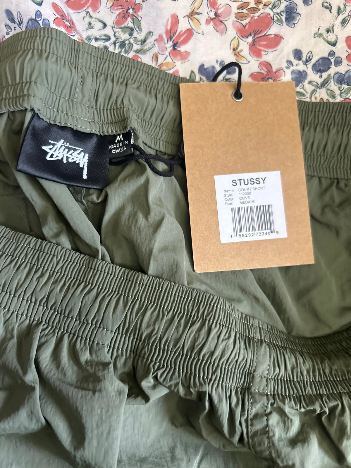 Stussy Nylon Court Shorts Olive Medium