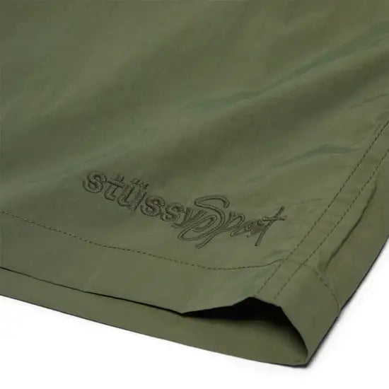 Stussy Nylon Court Shorts Olive - M