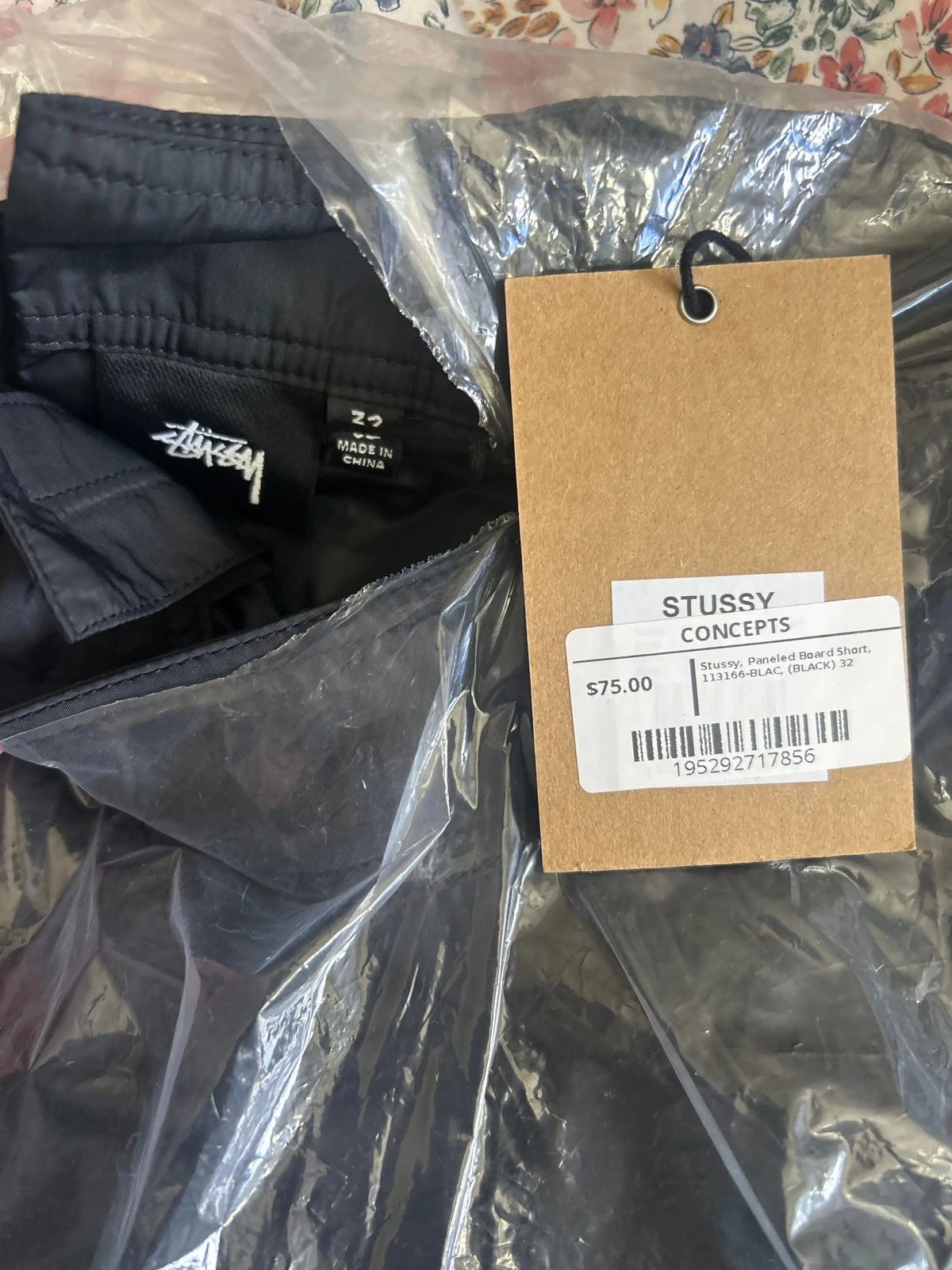 Stussy Paneled Board Shorts Black 32"