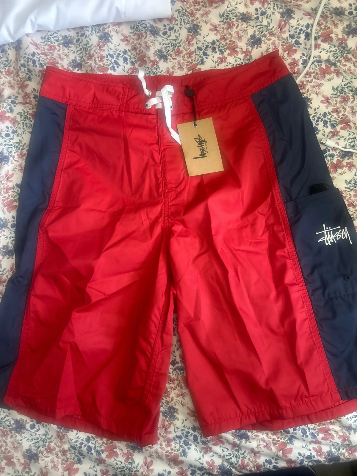 Stussy Paneled Board Shorts Red 30”