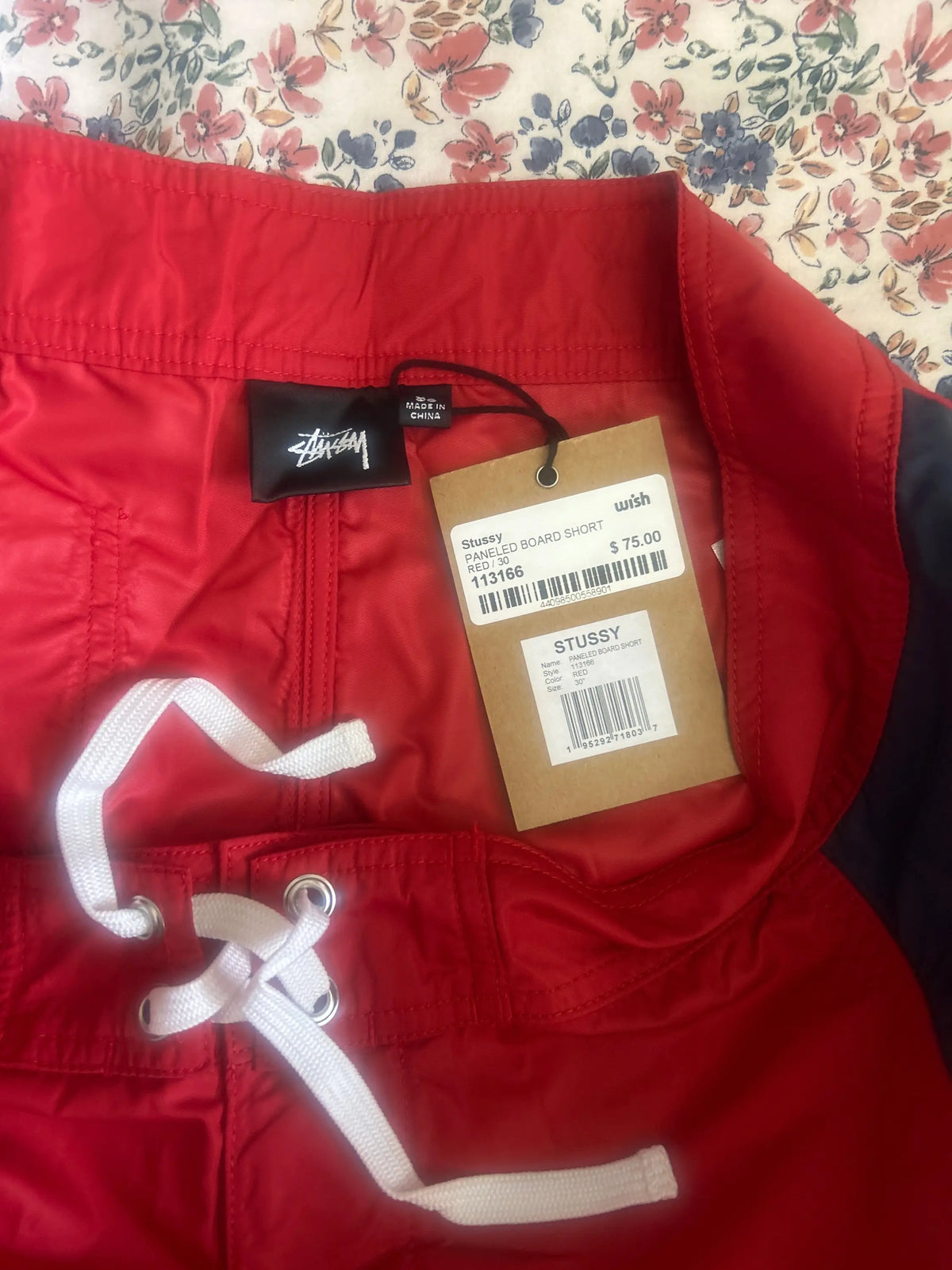 Stussy Paneled Board Shorts Red 30”