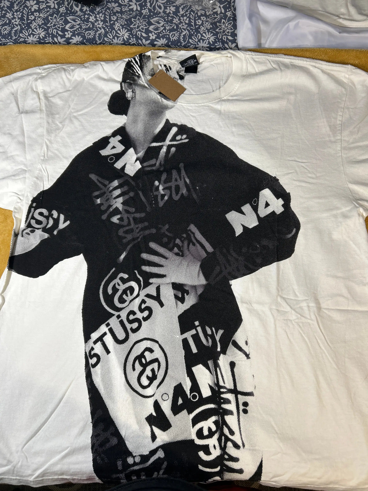 Stussy Paris Pigment Dyed Tee Natural XXL