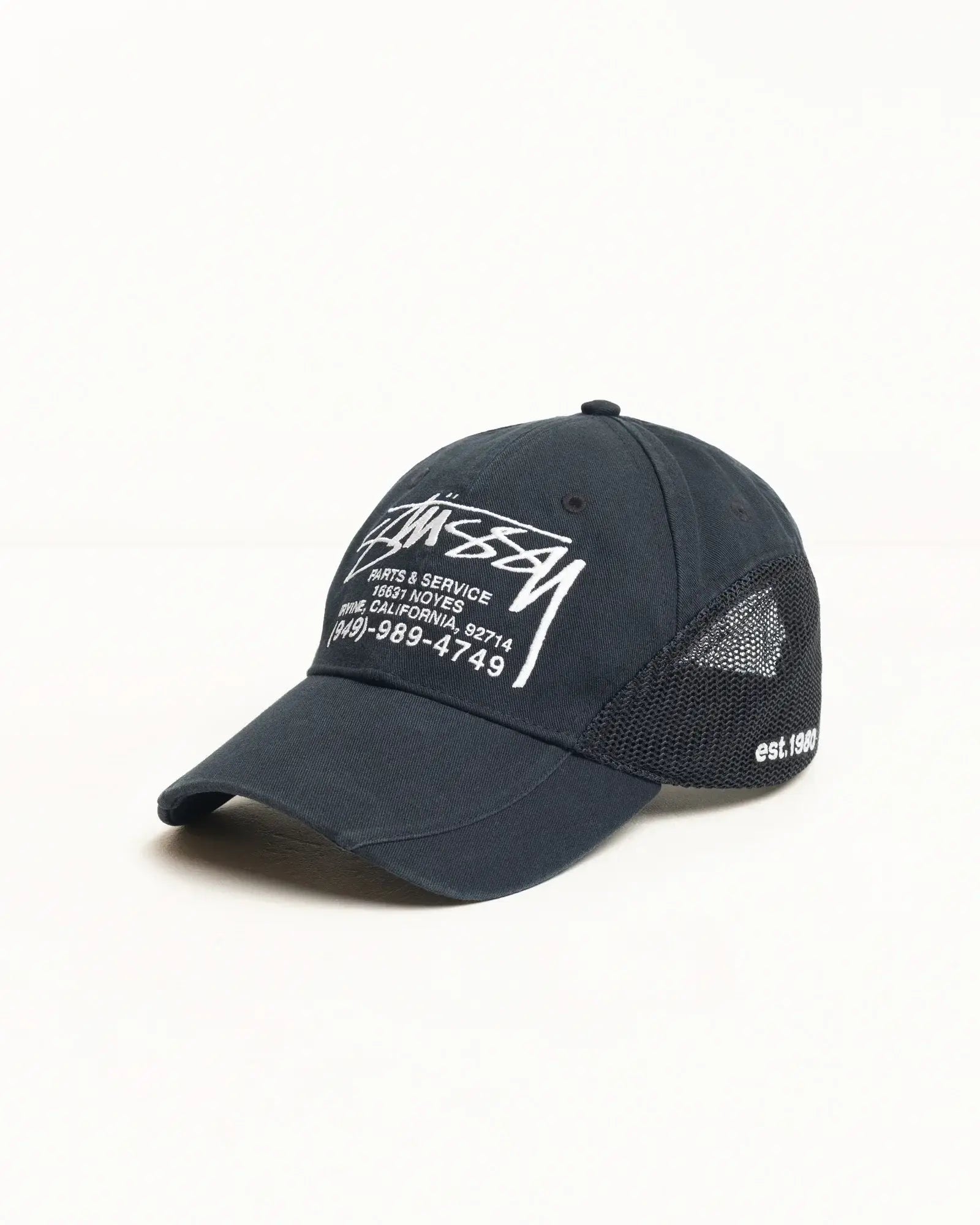 Stussy Parts and Service Mesh Cap Black - One size - Hats