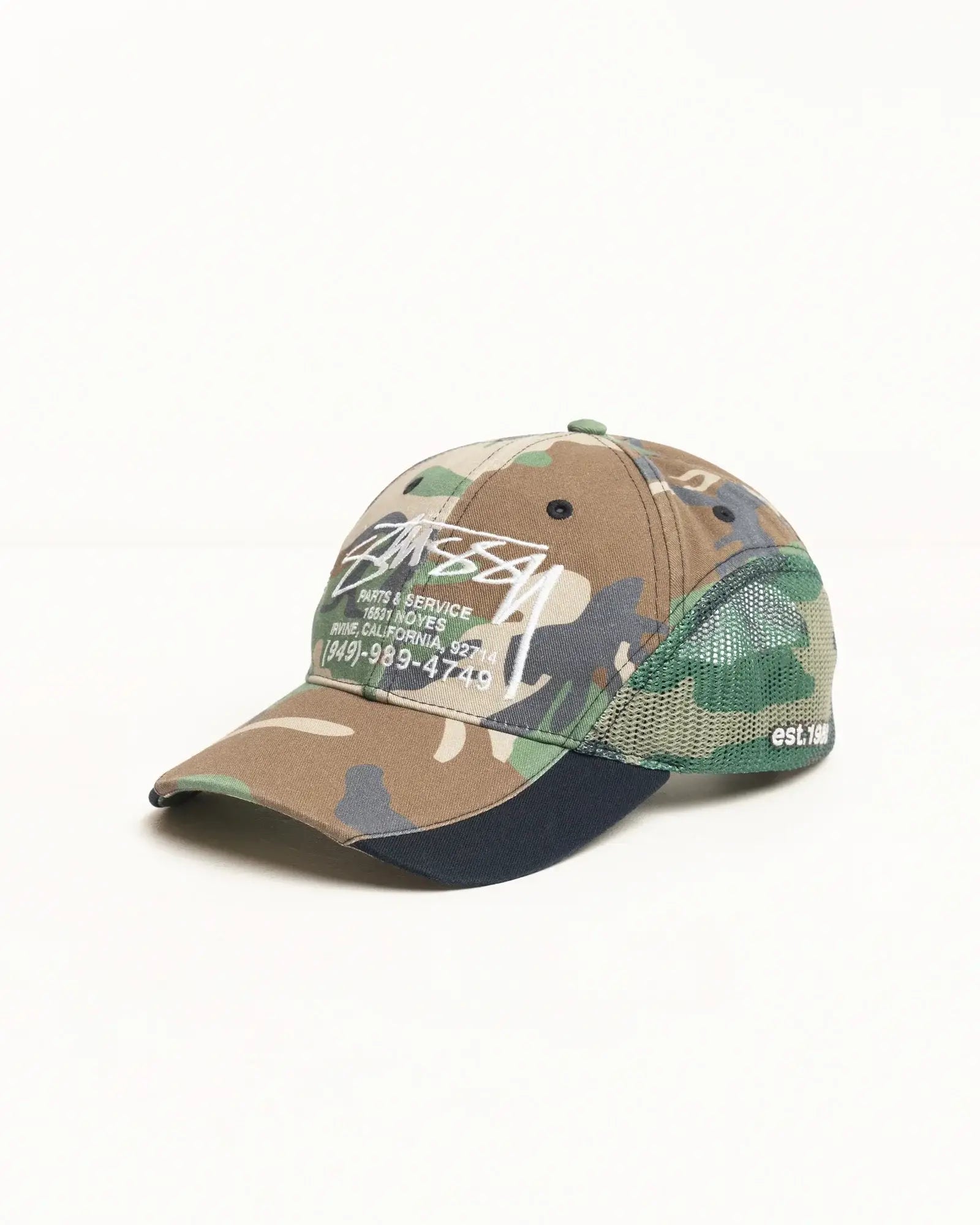 Stussy Parts and Service Mesh Cap Camo - One size - Hats