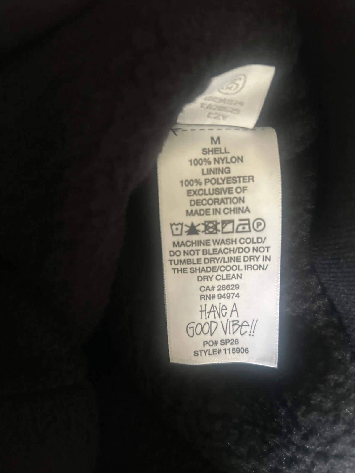 Stussy Polar Fleece Black Medium
