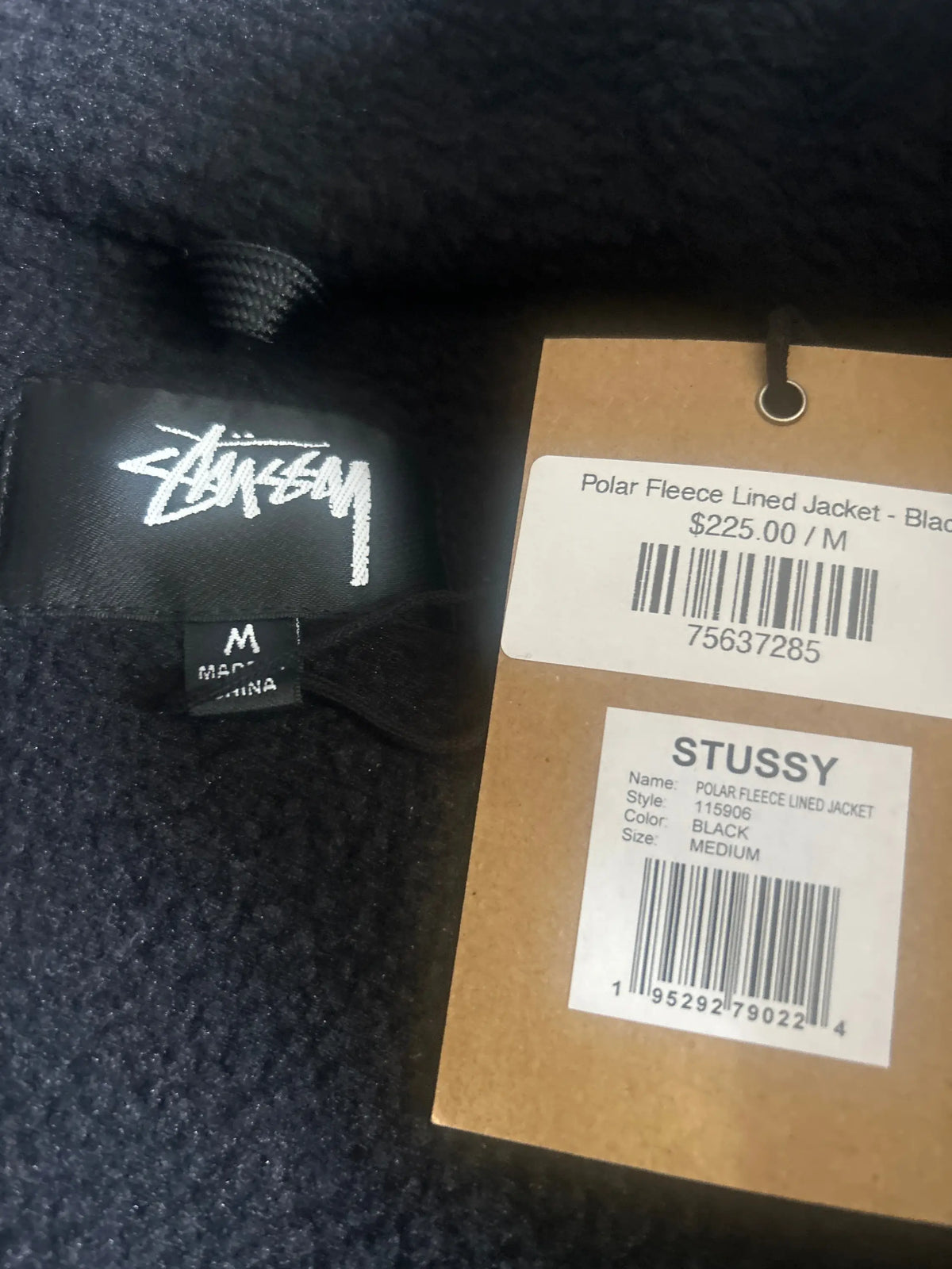 Stussy Polar Fleece Black Medium