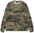 Stussy Raglan Thermal Long Sleeve Camo - M
