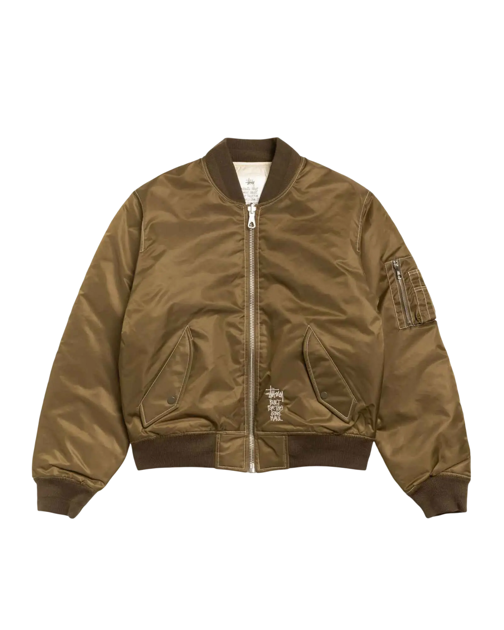 Stussy Reversible Bomber Jacket Brown - M