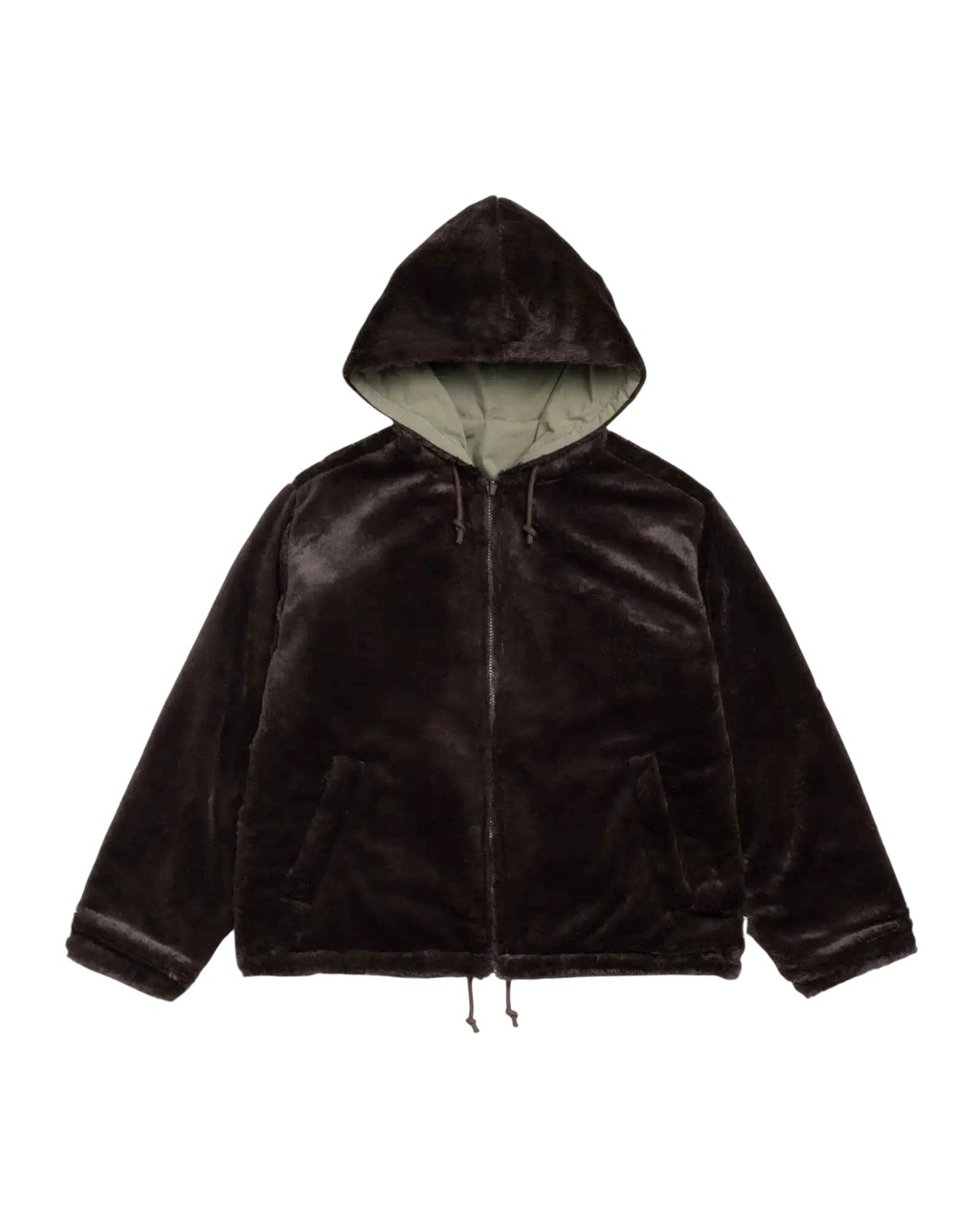 Stussy Reversible Hooded Jacket Brown - M