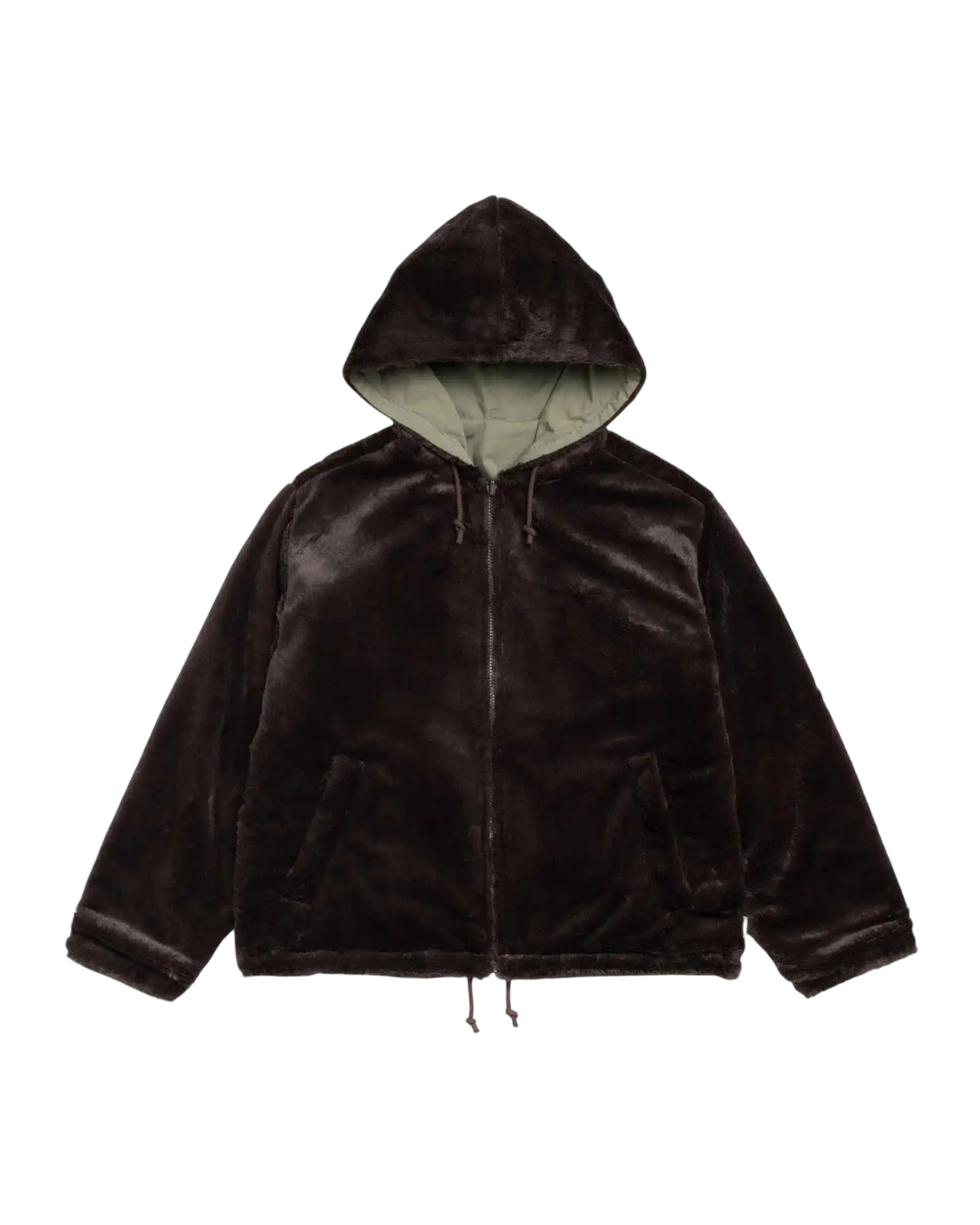 Stussy Reversible Hooded Jacket Brown - M